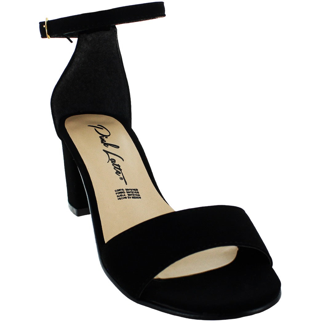 PINK LATTE SANDALIA TACON TACTOPIEL NEGRO MUJER 76120