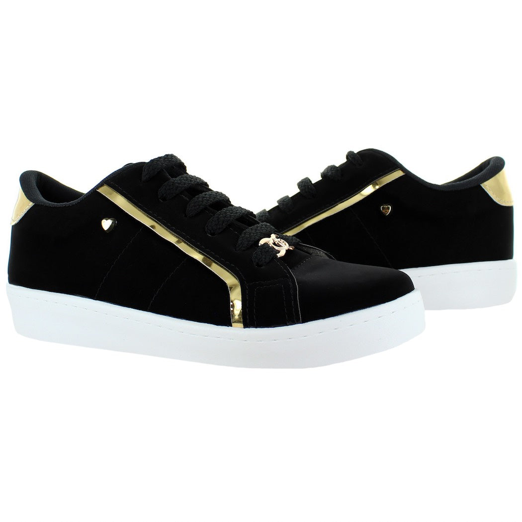 PINK LATTE TENIS CASUAL NEGRO DORADO PARA MUJER 77202