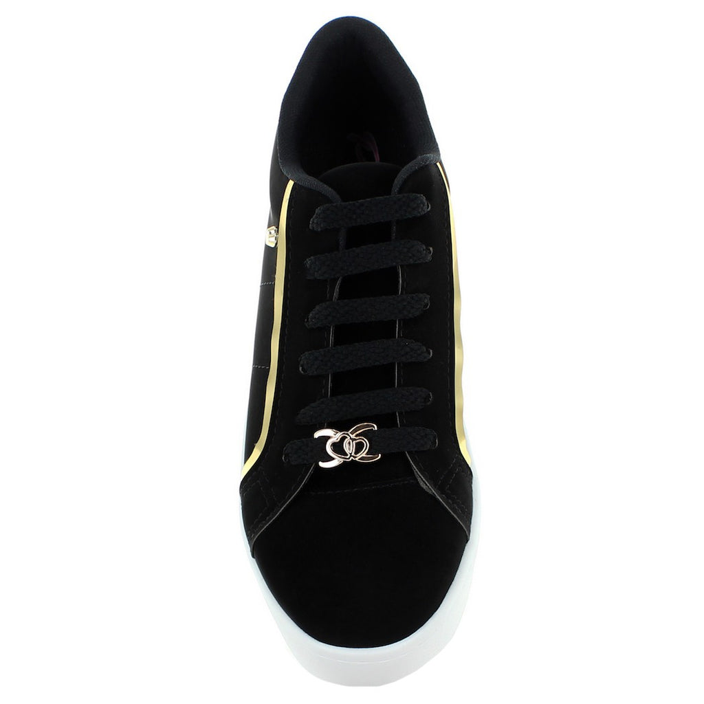 PINK LATTE TENIS CASUAL NEGRO DORADO PARA MUJER 77202