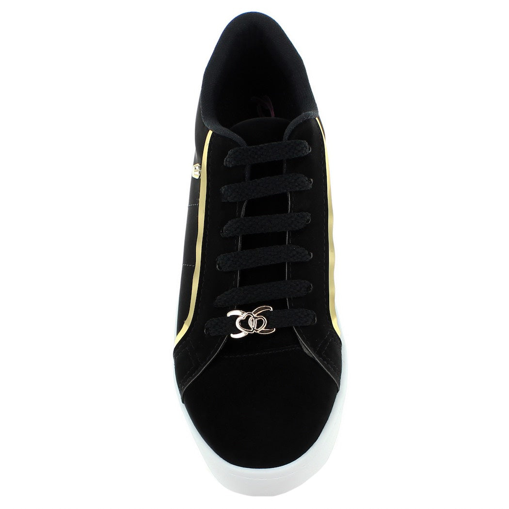 PINK LATTE TENIS CASUAL NEGRO DORADO PARA MUJER 77202