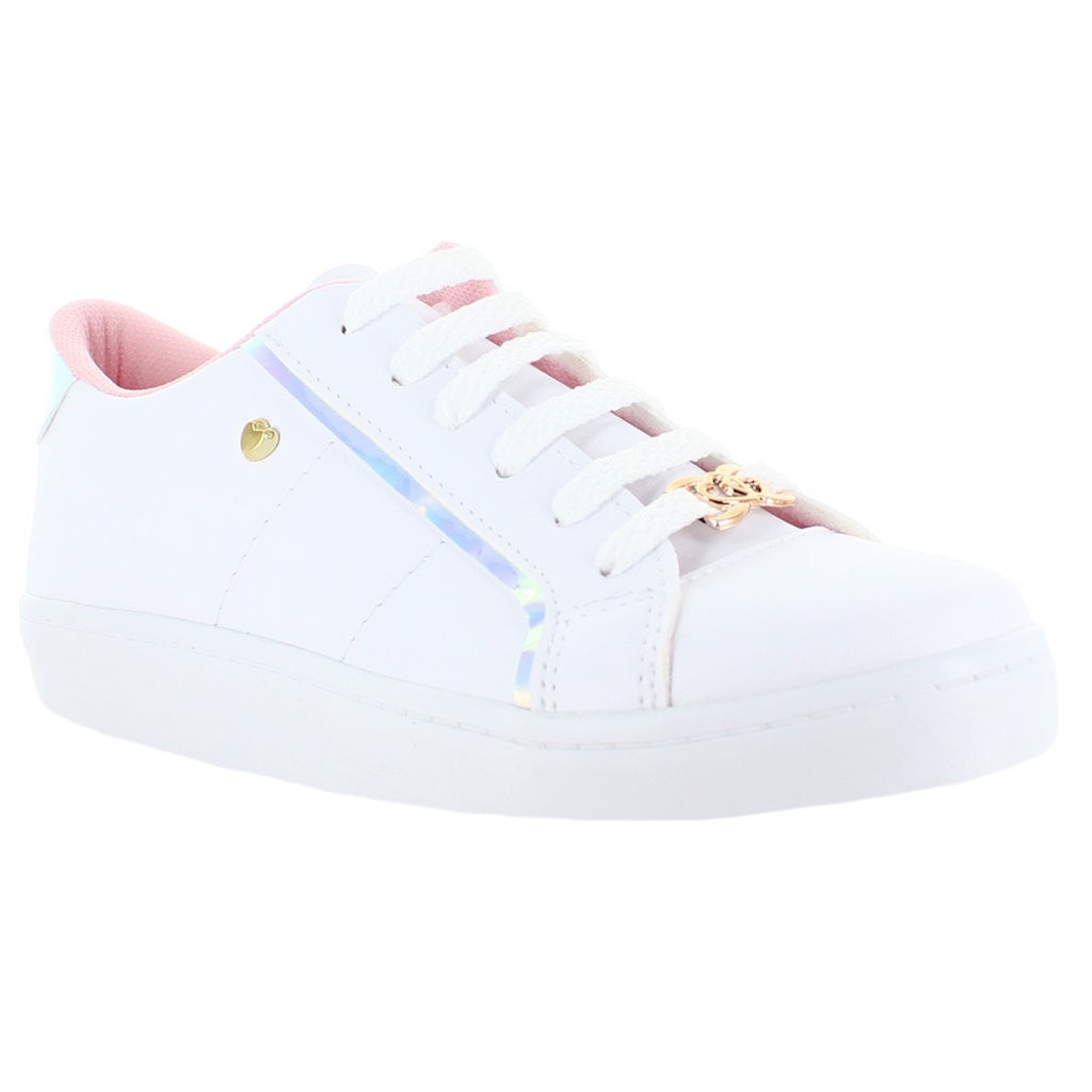 PINK LATTE TENIS URBANO BLANCO CON CROMO PARA MUJER 78447