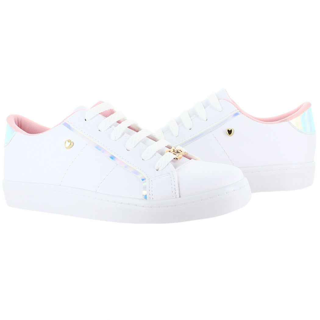 PINK LATTE TENIS URBANO BLANCO CON CROMO PARA MUJER 78447