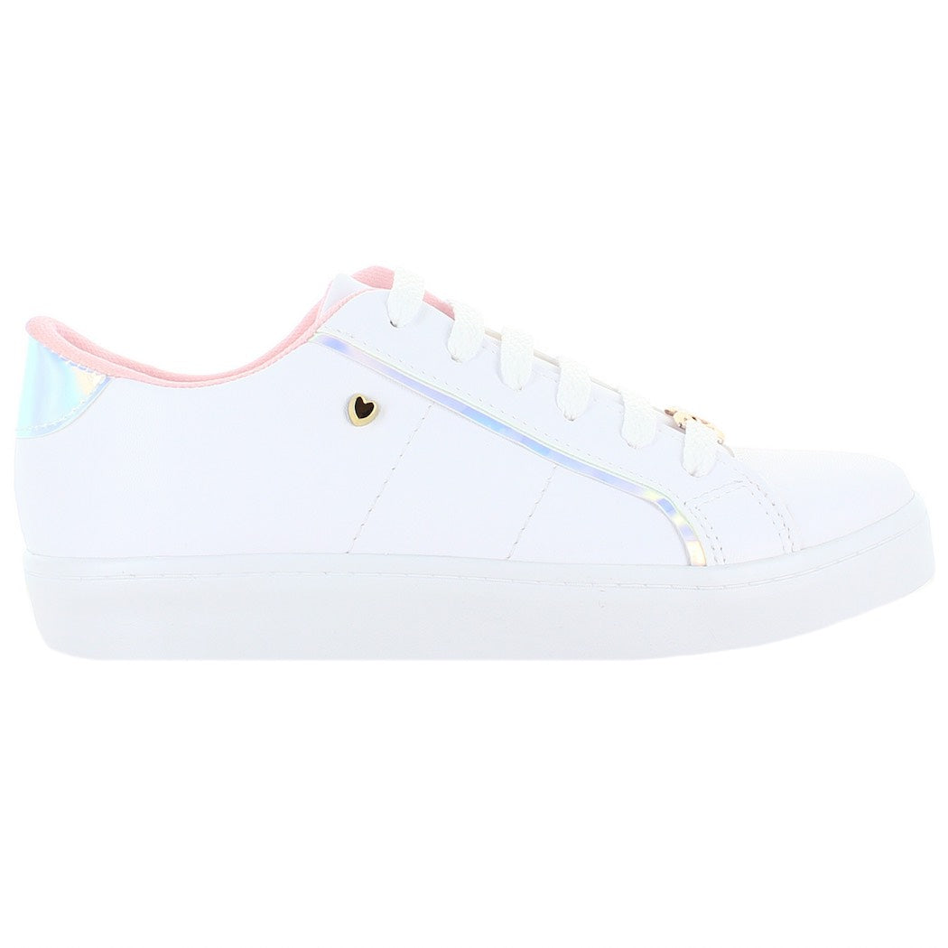 PINK LATTE TENIS URBANO BLANCO CON CROMO PARA MUJER 78447