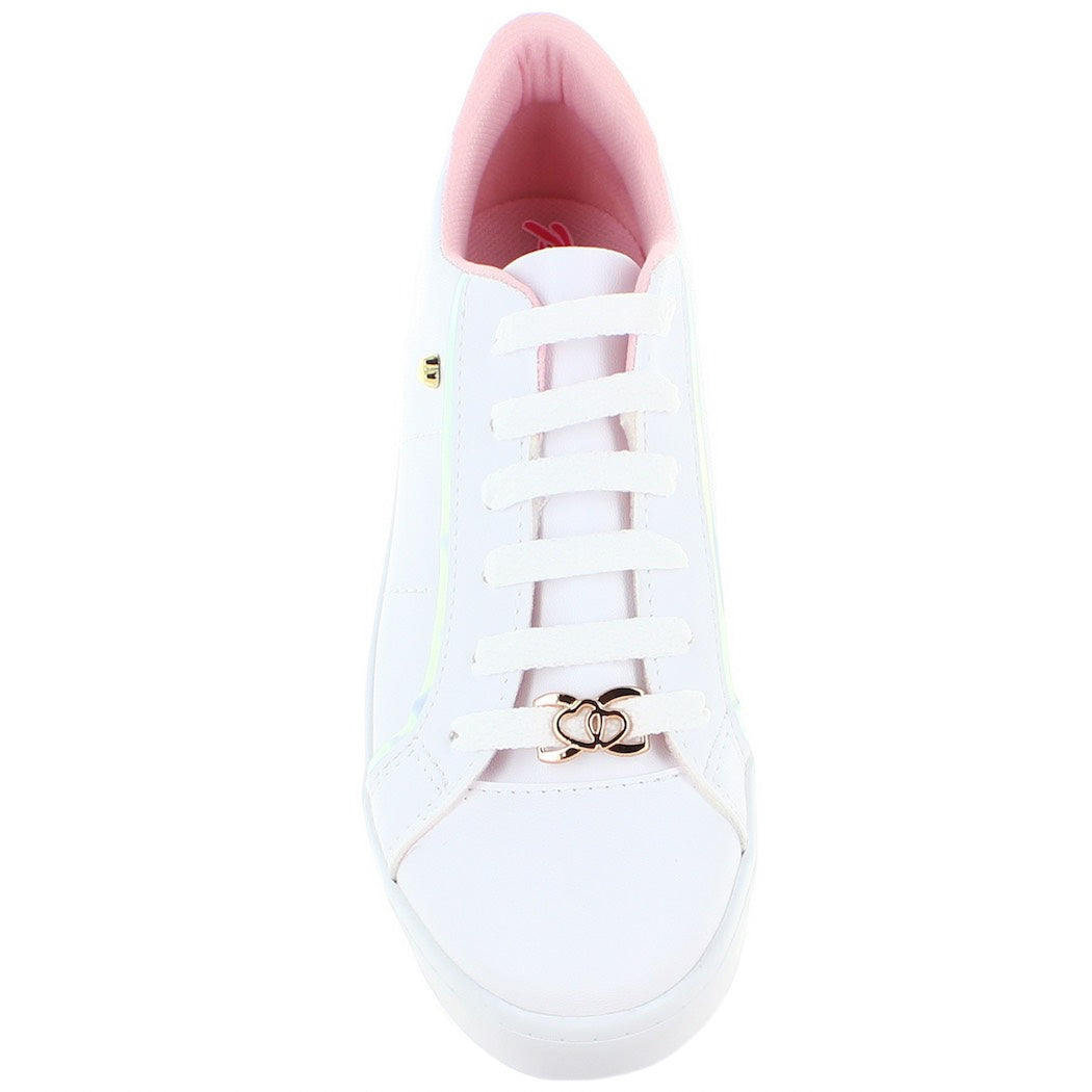 PINK LATTE TENIS URBANO BLANCO CON CROMO PARA MUJER 78447