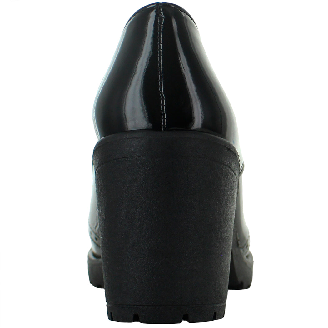 PINK LATTE ZAPATO BOSTONIANO TACON CHAROL NEGRO MUJER 78448
