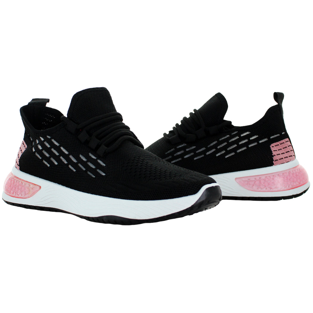 PINK LATTE TENIS COMODO AGUJETA TEJIDO NEGRO MUJER 81764