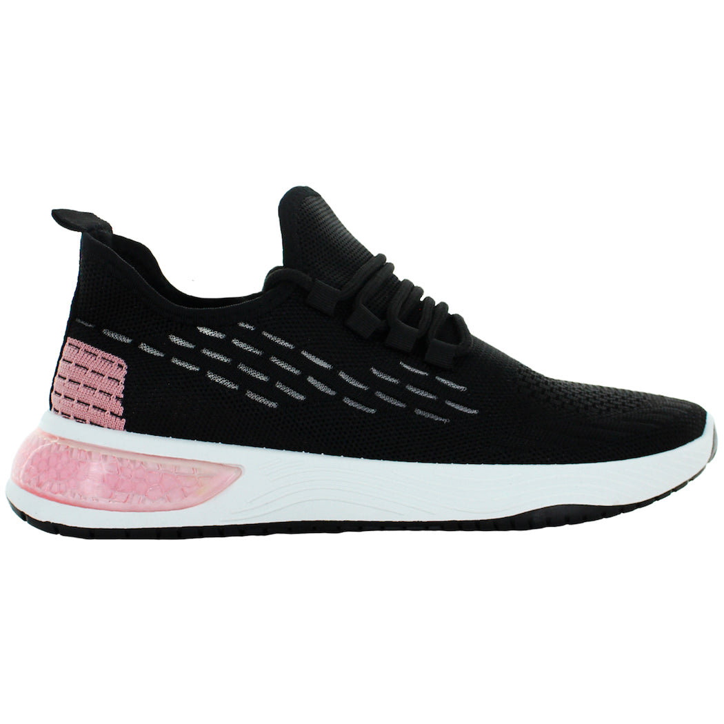PINK LATTE TENIS COMODO AGUJETA TEJIDO NEGRO MUJER 81764
