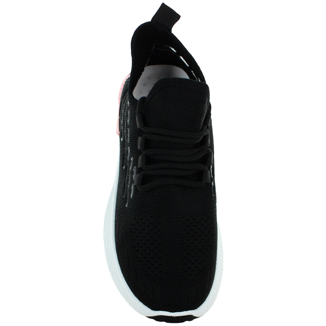 PINK LATTE TENIS COMODO AGUJETA TEJIDO NEGRO MUJER 81764