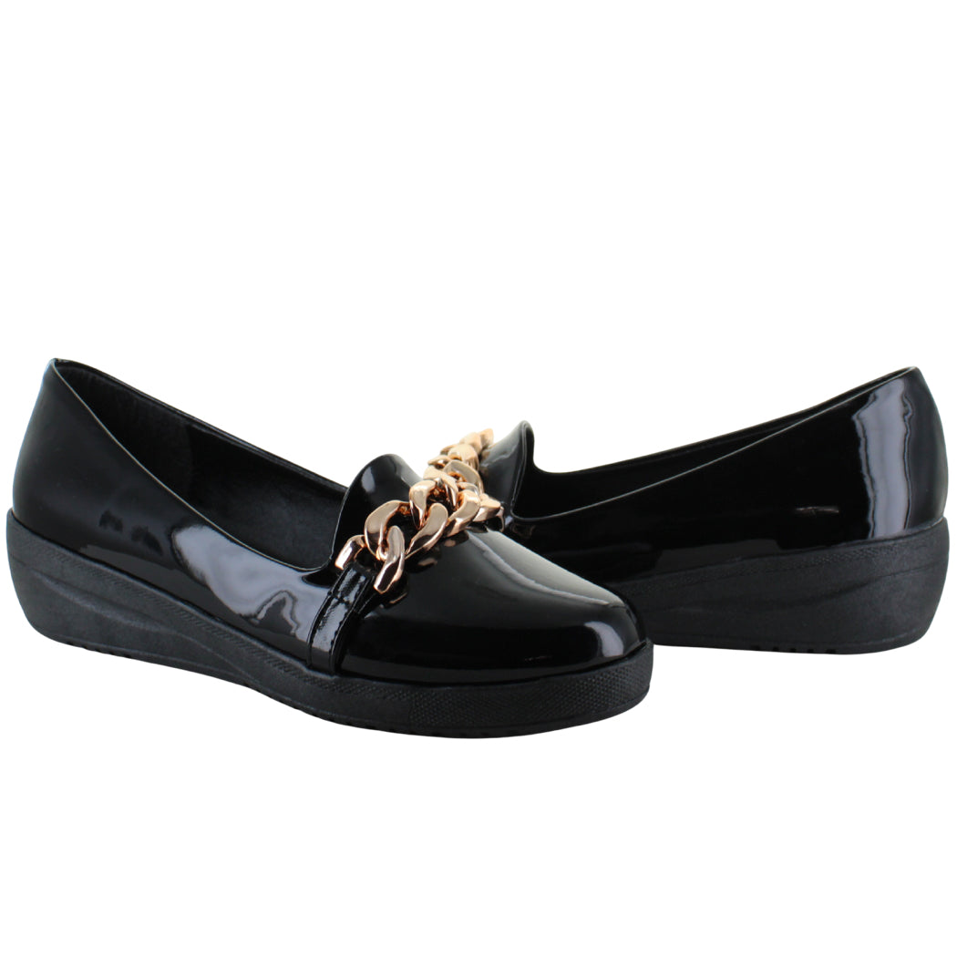 PINK LATTE ZAPATO MOCASIN VESTIR CASUAL CADENA MUJER 91901