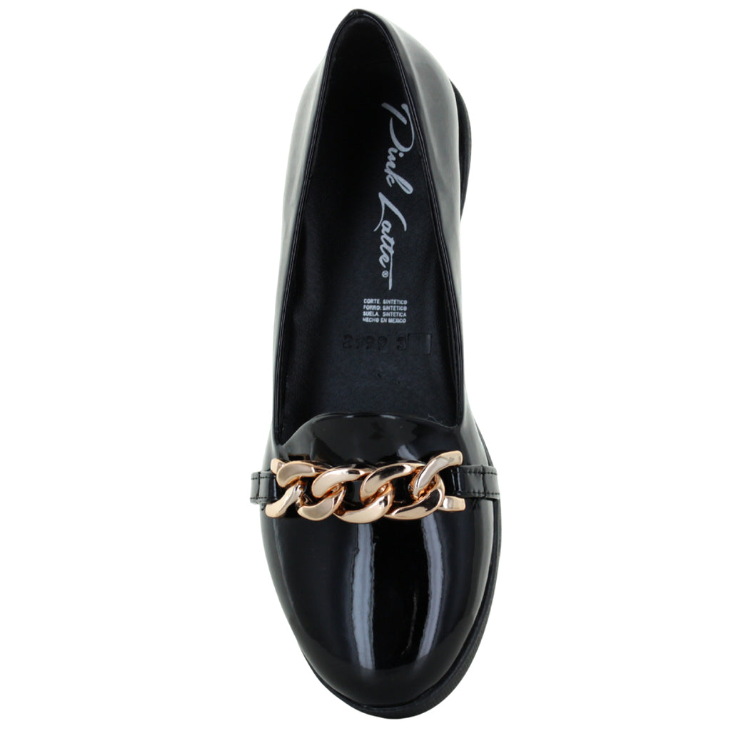 PINK LATTE ZAPATO MOCASIN VESTIR CASUAL CADENA MUJER 91901