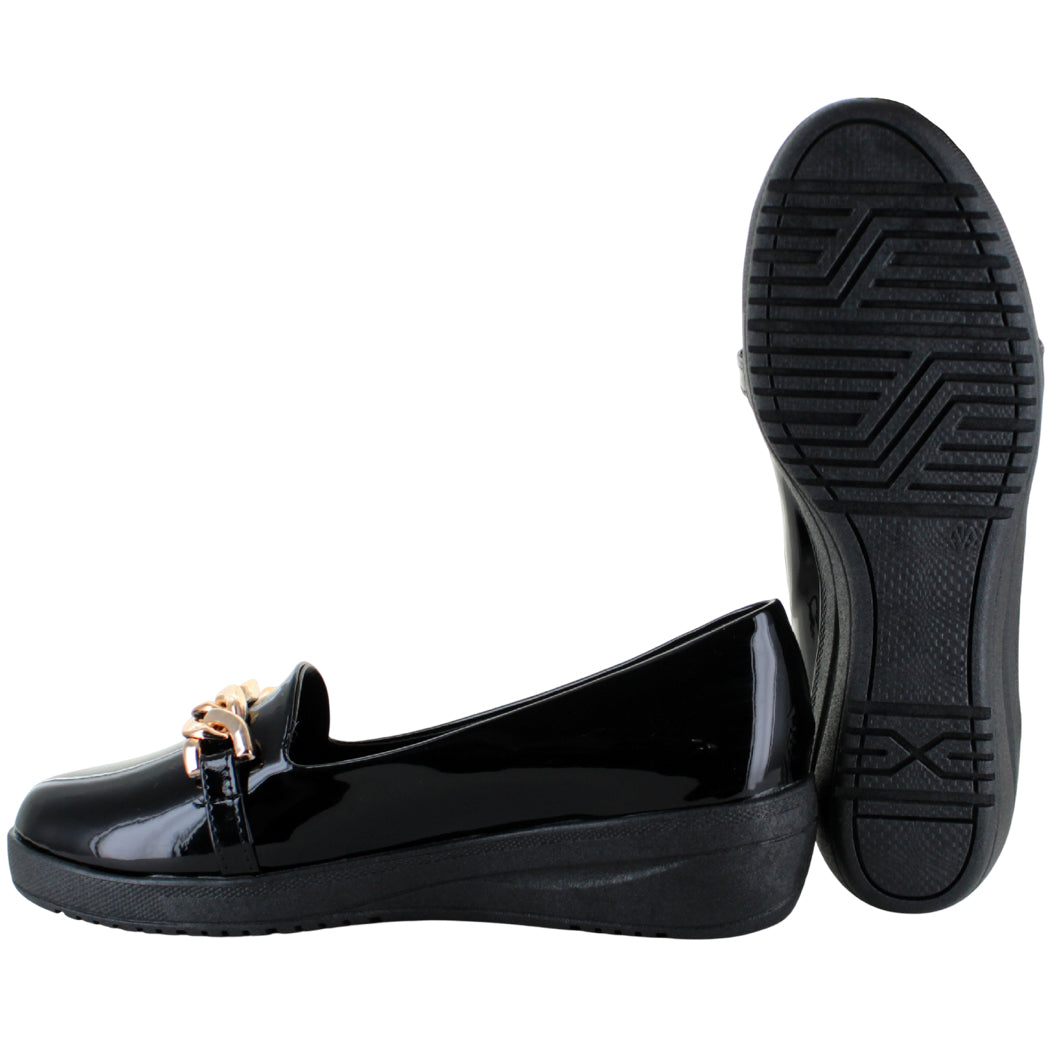 PINK LATTE ZAPATO MOCASIN VESTIR CASUAL CADENA MUJER 91901