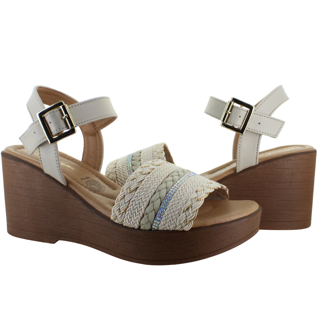 PINK LATTE SANDALIA PLATAFORMA ELEGANTE HEBILLA MUJER 92444