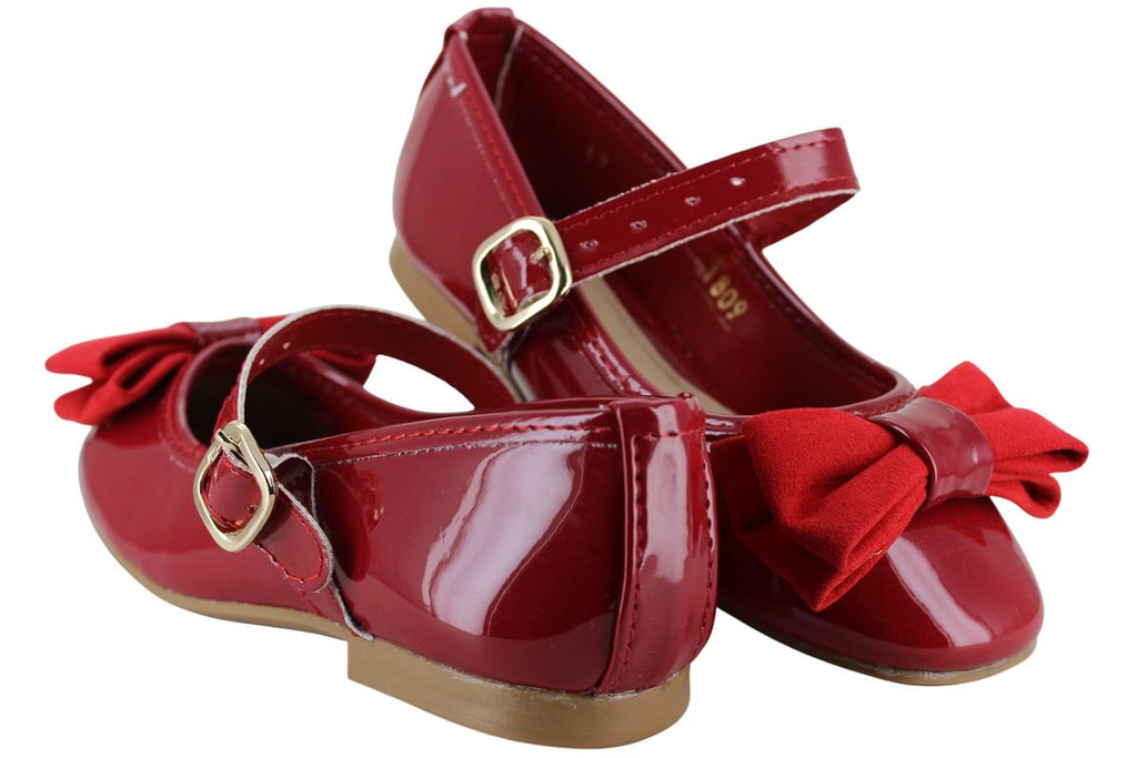 PINK LATTE ZAPATO BALERINA ELEGANTE MOÑO CHAROL NIÑA 96672